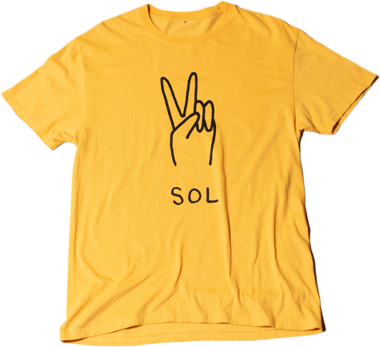 Peace Sign Tee - Yellow