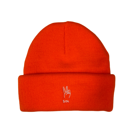 Peace Beanie (Orange)
